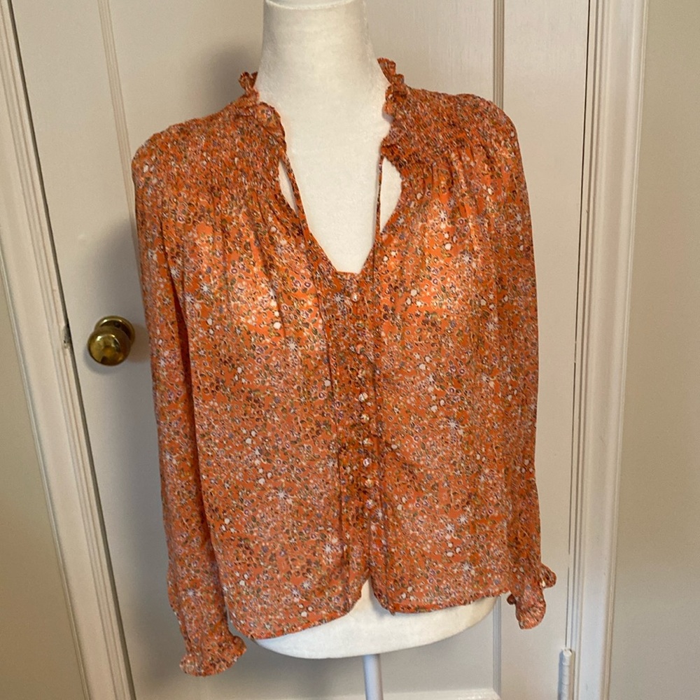 Free People semi sheer women’s blouse. XS